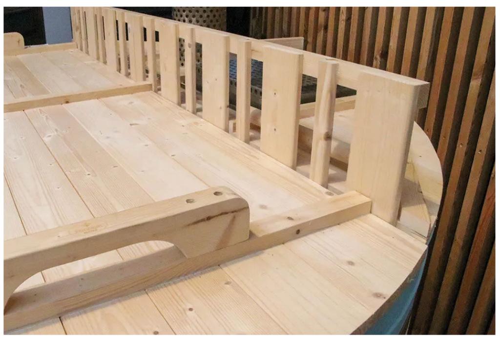 Houtgestookte Hot Tub Ø180 cm - nieuw uit voorraad, Ophalen of Verzenden, Nieuw, Vast
