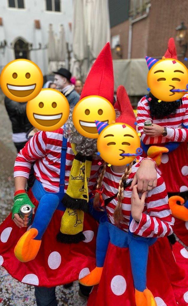 Kabouter Carnavalspak - Compleet 2x, Ophalen of Verzenden, Zo goed als nieuw, Carnaval, Kleding