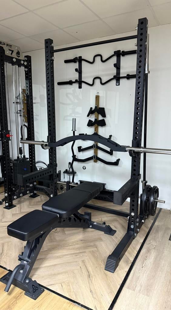 Zwaar squat rack/rek, bench press/bankdruk en pull up bar, Overige typen, Nieuw, Ophalen of Verzenden, X