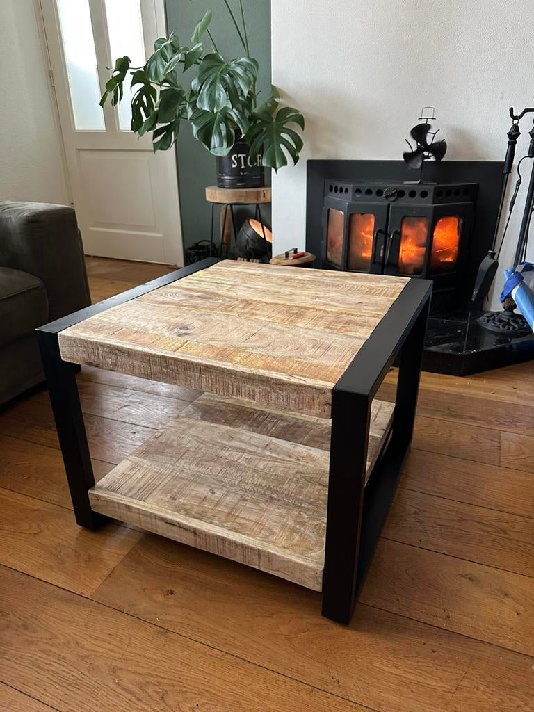 Salontafel Mango Vierkant - NIEUW 60x60x45, 100 tot 150 cm, Vierkant, Nieuw, Minder dan 50 cm