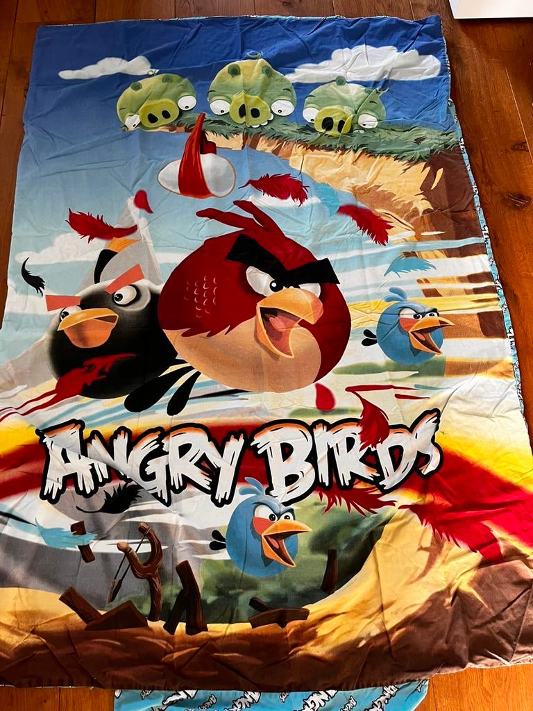 Dekbedhoes “Angry birds”, Dekbedovertrek, Ophalen of Verzenden, Zo goed als nieuw, Jongetje of Meisje