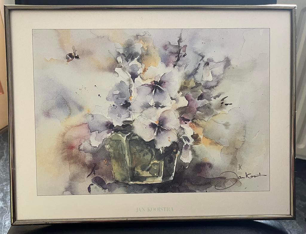 Aquarel Jan Kooiman; zgan, Ophalen of Verzenden