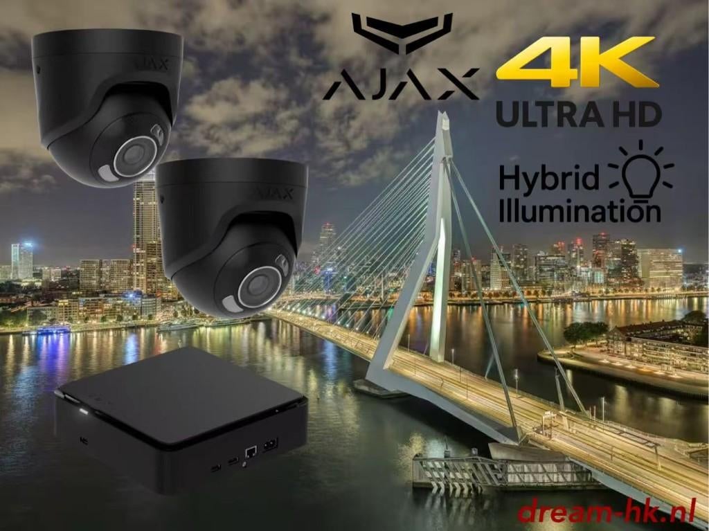 8MP Ajax Hybrid Illumination IP set (Ingebouwde microfoon), Ophalen of Verzenden, Nieuw, Buitencamera