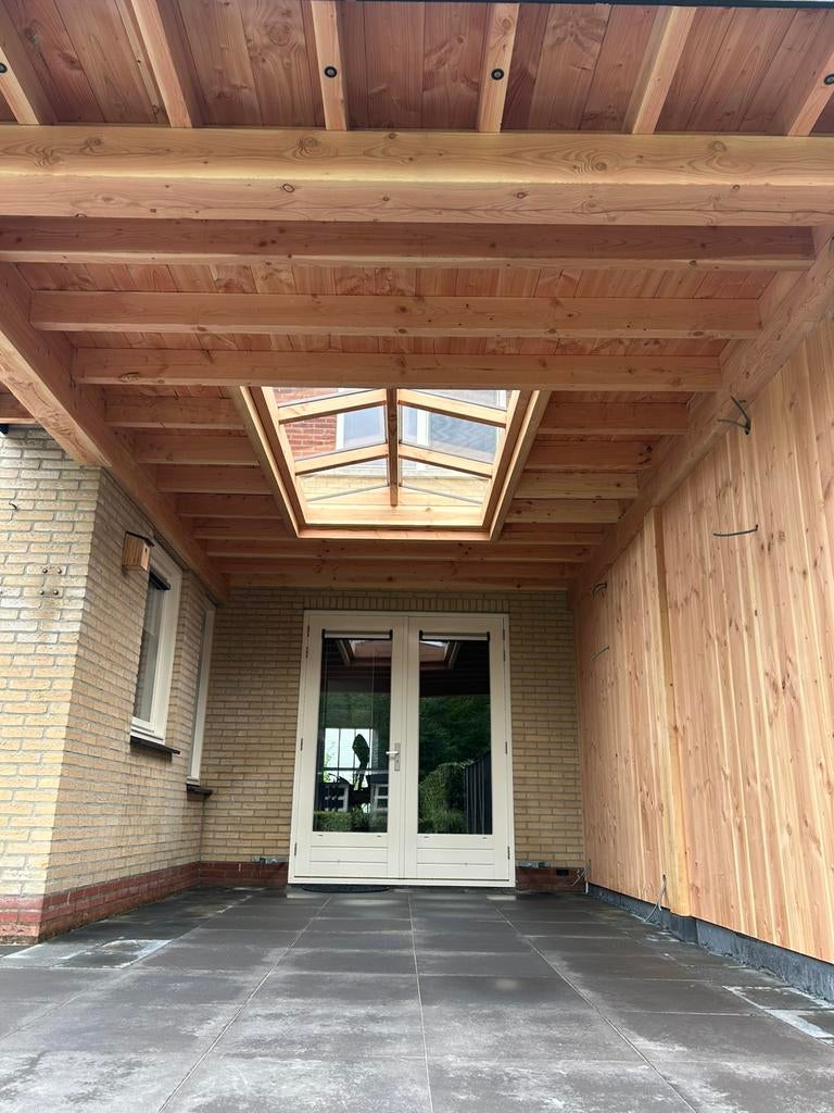Maatwerk Douglas Veranda’s – Volledig naar Wens Ontworpen, Ophalen, Nieuw, Wolthuizen Houtwerken, Constructieweg 3b