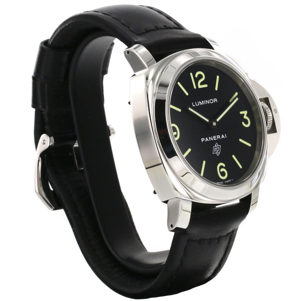 Panerai Luminor Base Logo 44 (Zeer goed/ 2019), Overige merken, Leer, Staal, Polshorloge
