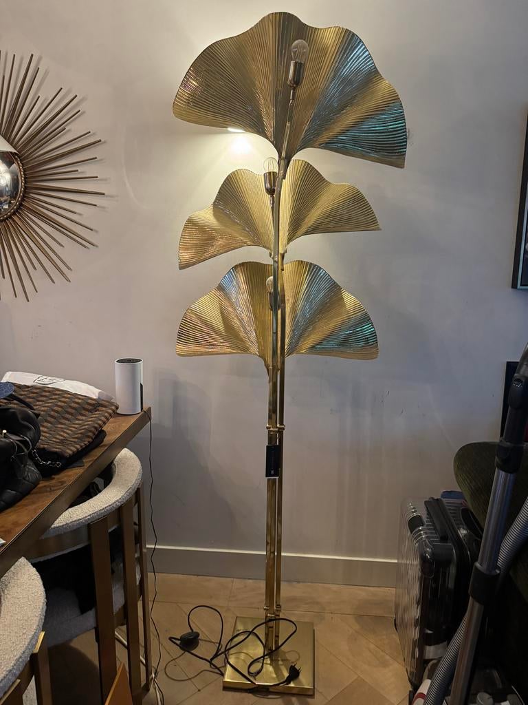 Eichholtz Las Palmas Vloerlamp - Gepolijst Messing, Nieuw, Ophalen of Verzenden, Metaal, 150 tot 200 cm