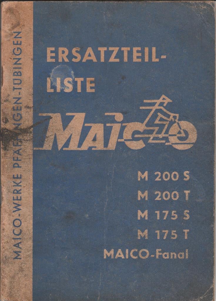 Maico 175 - 200 Ersatzteilliste onderdelenlijst, Motoren, Ophalen of Verzenden, Overige merken