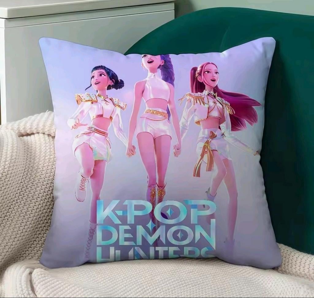 NIEUW K-pop Demon Hunters kussenhoes, 40 bij 40, Ophalen of Verzenden, Nieuw