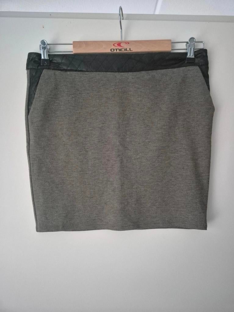 Costes khaki rok maat S met leather look tailleband, Ophalen of Verzenden, Zo goed als nieuw, Costes, Maat 36 (S)