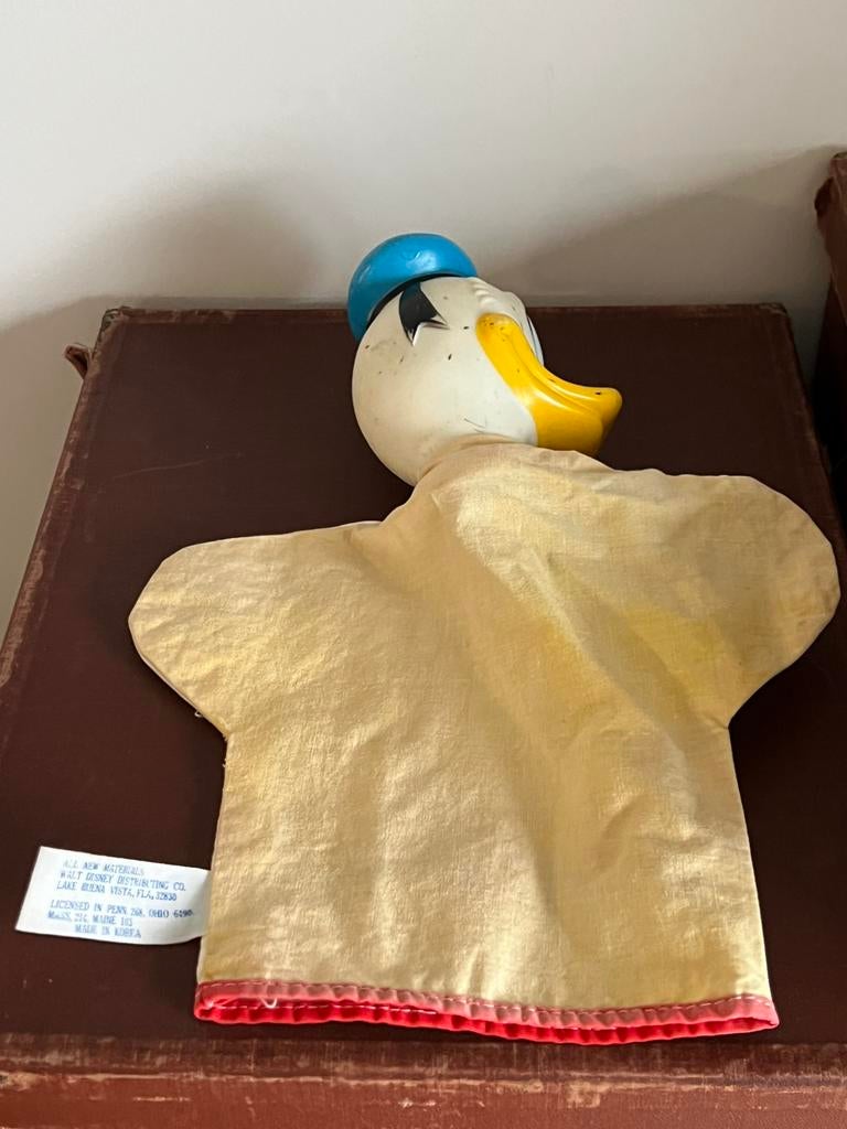 VINTAGE HANDPOP DONALD DUCK, Ophalen of Verzenden, Donald Duck, Gebruikt, Beeldje of Figuurtje