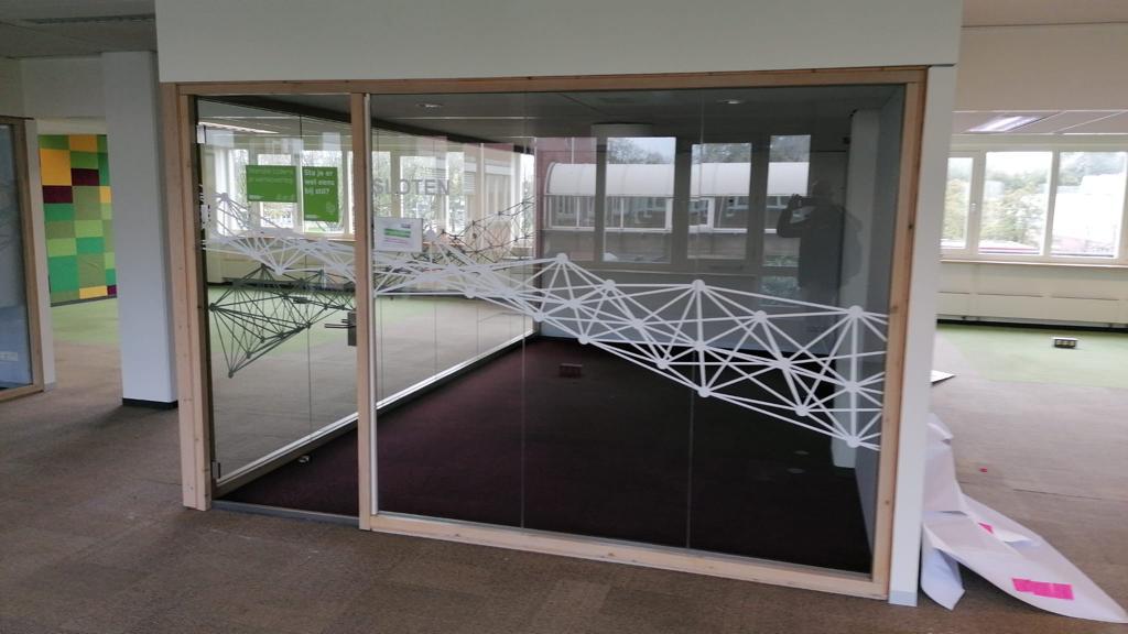 Geluidswerende Glaswand kantoor wand systeemwand kozijn 15m1, Ophalen, 80 tot 120 cm, 160 cm of meer, Zo goed als nieuw