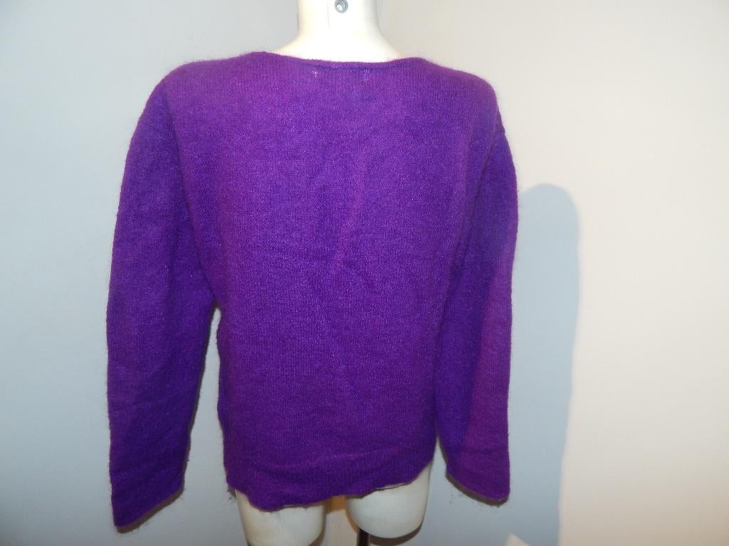 Maison Anje diep paarse trui heerlijk zacht mt L, Kleding | Dames, Maat 38/40 (M), Verzenden, Paars, Maison anje