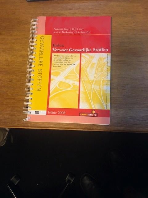 Index vervoer gevaarlijke stoffen., Boeken, Ophalen of Verzenden, Zo goed als nieuw, Overige onderwerpen