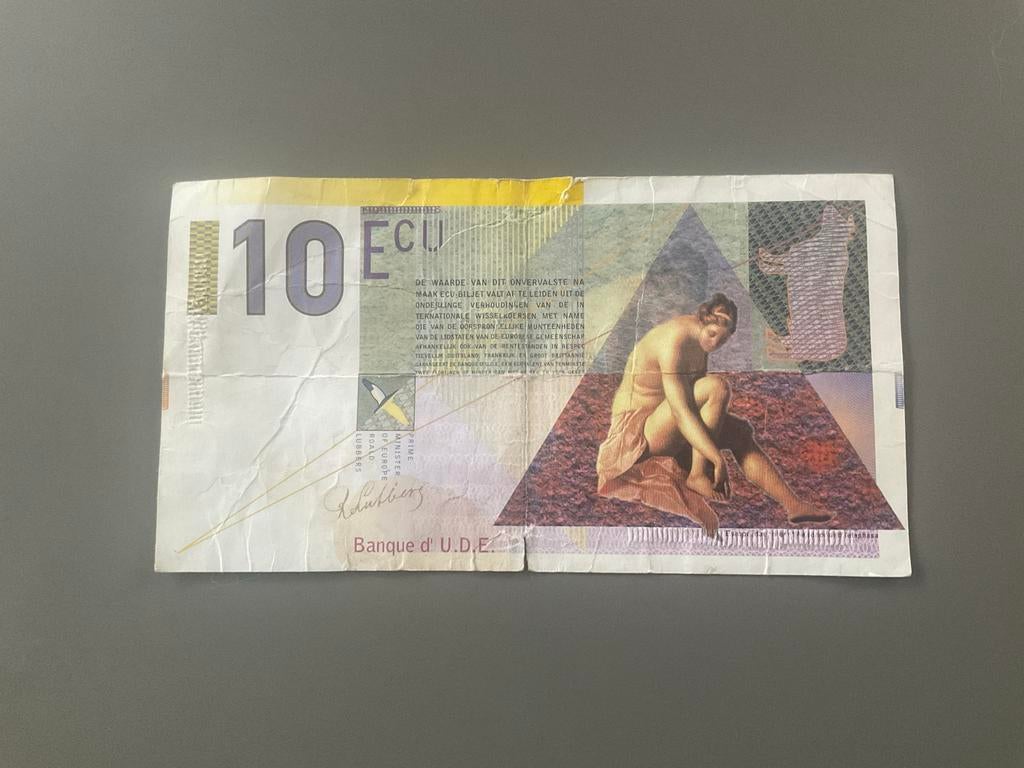 Zeldzaam: Namaak 10 ECU Biljet 1993 - Gebruikt, Verzamelen, Overige Verzamelen, Gebruikt, Ophalen of Verzenden