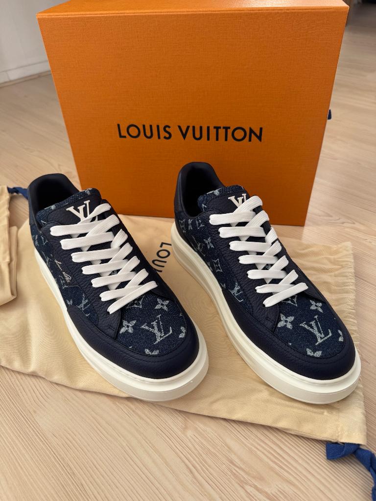 Originele Louis Vuitton Beverly Hills sneakers maat 42,5, Ophalen, Blauw, Nieuw, Sneakers of Gympen