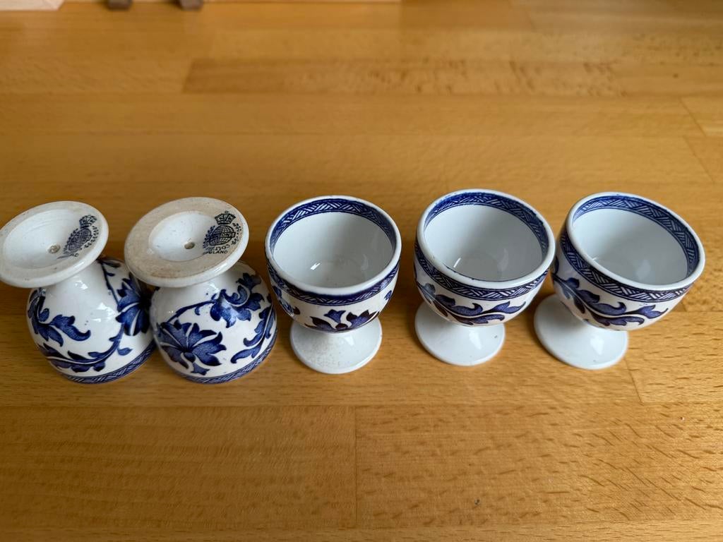 Set van 5 Antieke Minton's Eierdopjes, Antiek en Kunst, Ophalen of Verzenden