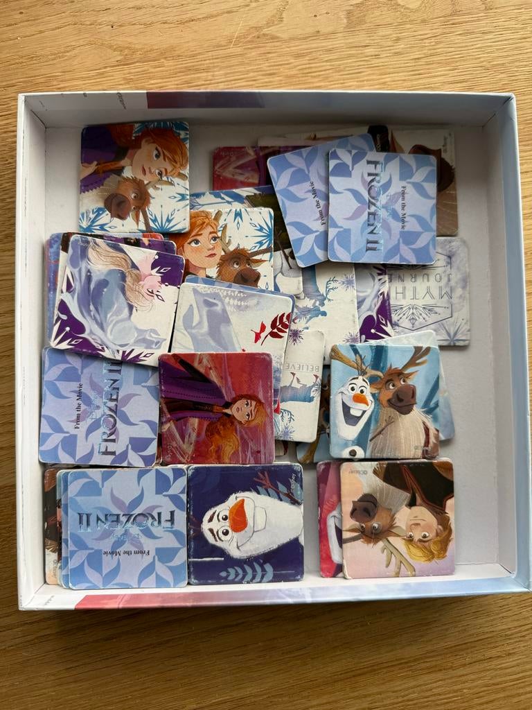 Frozen 2 Memory spel, Ophalen of Verzenden, Meer dan 50 stukjes, Zo goed als nieuw, 4 tot 6 jaar