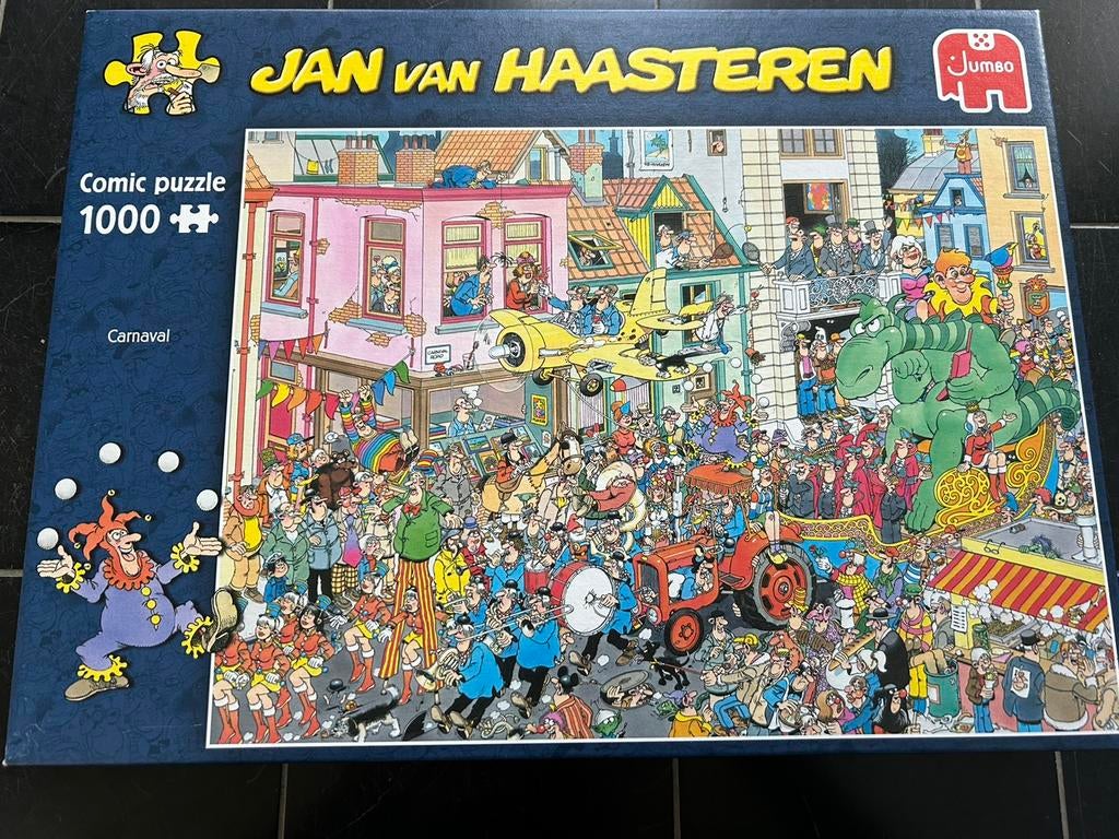 Jan van Haasteren Carnaval 1000st (compleet), Hobby en Vrije tijd, Ophalen, 500 t/m 1500 stukjes, Zo goed als nieuw