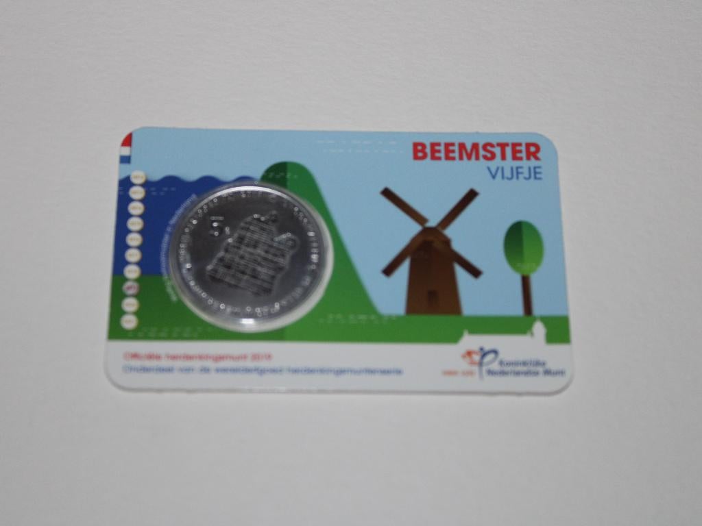 Beemster vijfje BU 2019 coincard, Ophalen, Overige landen, 5 euro, Losse munt