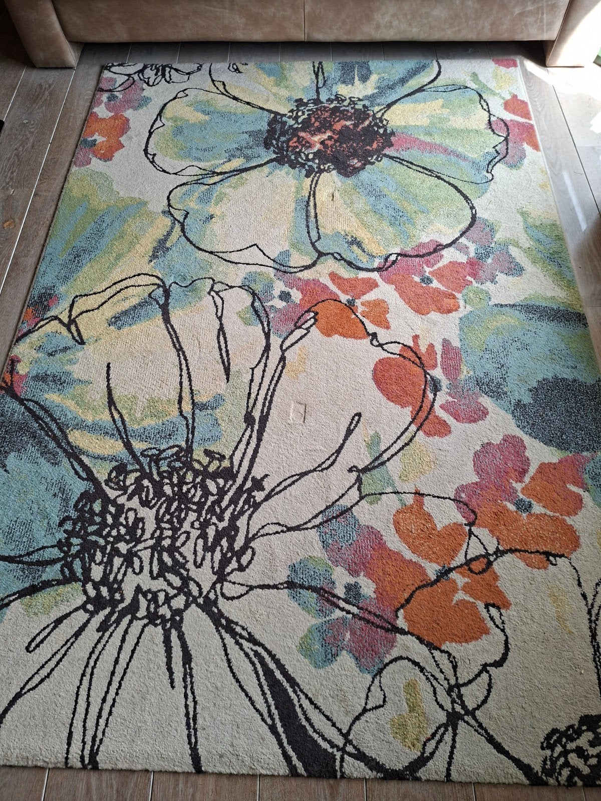Prachtig vloerkleed met bloemenpatroon - 160x230 cm, Ophalen of Verzenden