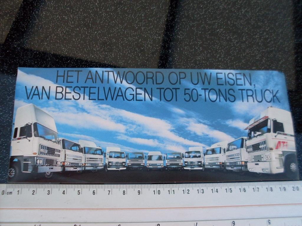 sticker DAF trucks ati bestelwagen tot 50-tons vrachtwagen, Verzamelen, Verzenden, Zo goed als nieuw, Auto of Motor