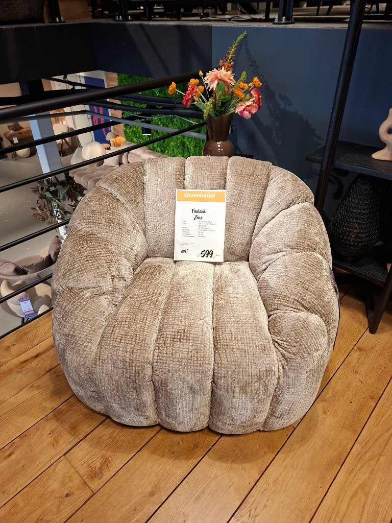 Fauteuil Zeno 107b x 99d x 78h cm, Ophalen, Nieuw, 100 tot 125 cm, Stof