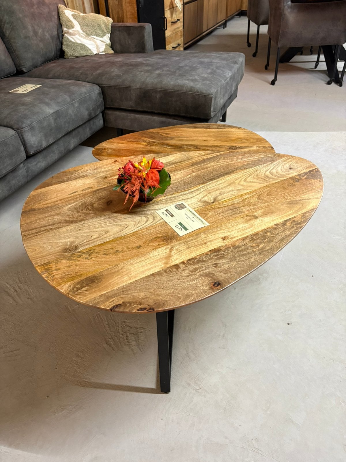 Salontafel Iris – set van 2 voor €175, Ophalen of Verzenden, Nieuw, Rond, 50 tot 100 cm