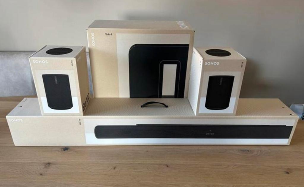 Sonos Arc Ultra + Sub 4 + 2 x Era 100 SL - Zwart en Wit, Audio, Tv en Foto, Luidsprekers, Nieuw, Ophalen of Verzenden, Sonos, Sonos