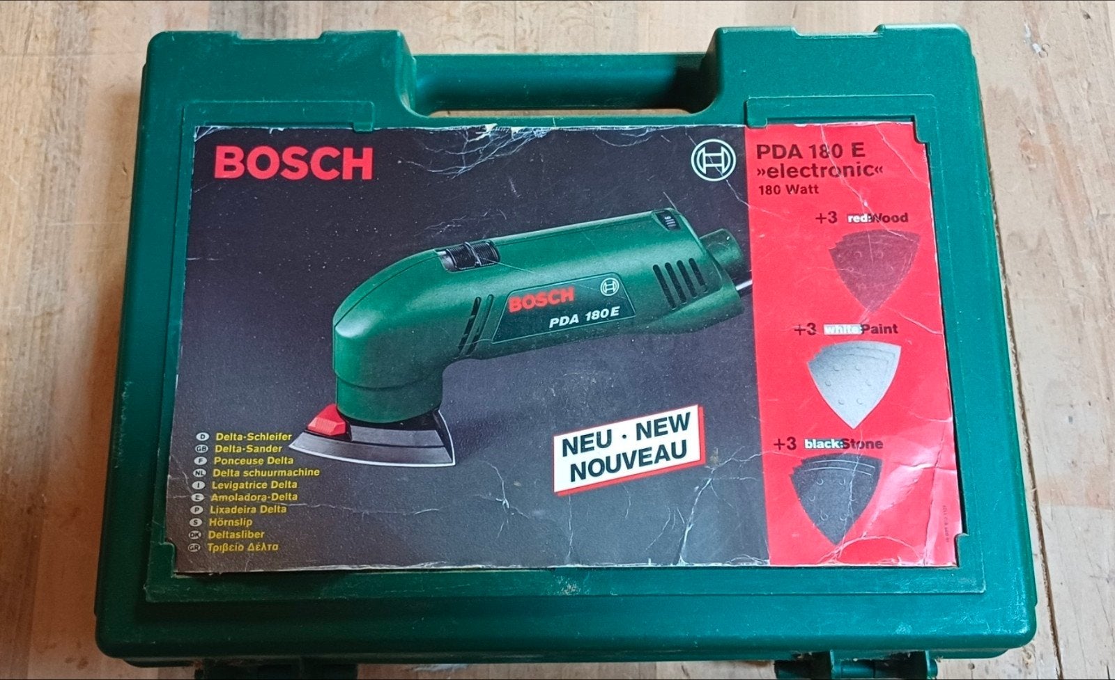 Bosch PDA 180 E delta schuurmachine, Ophalen of Verzenden, Gebruikt, Minder dan 600 watt, Vlakschuurmachine