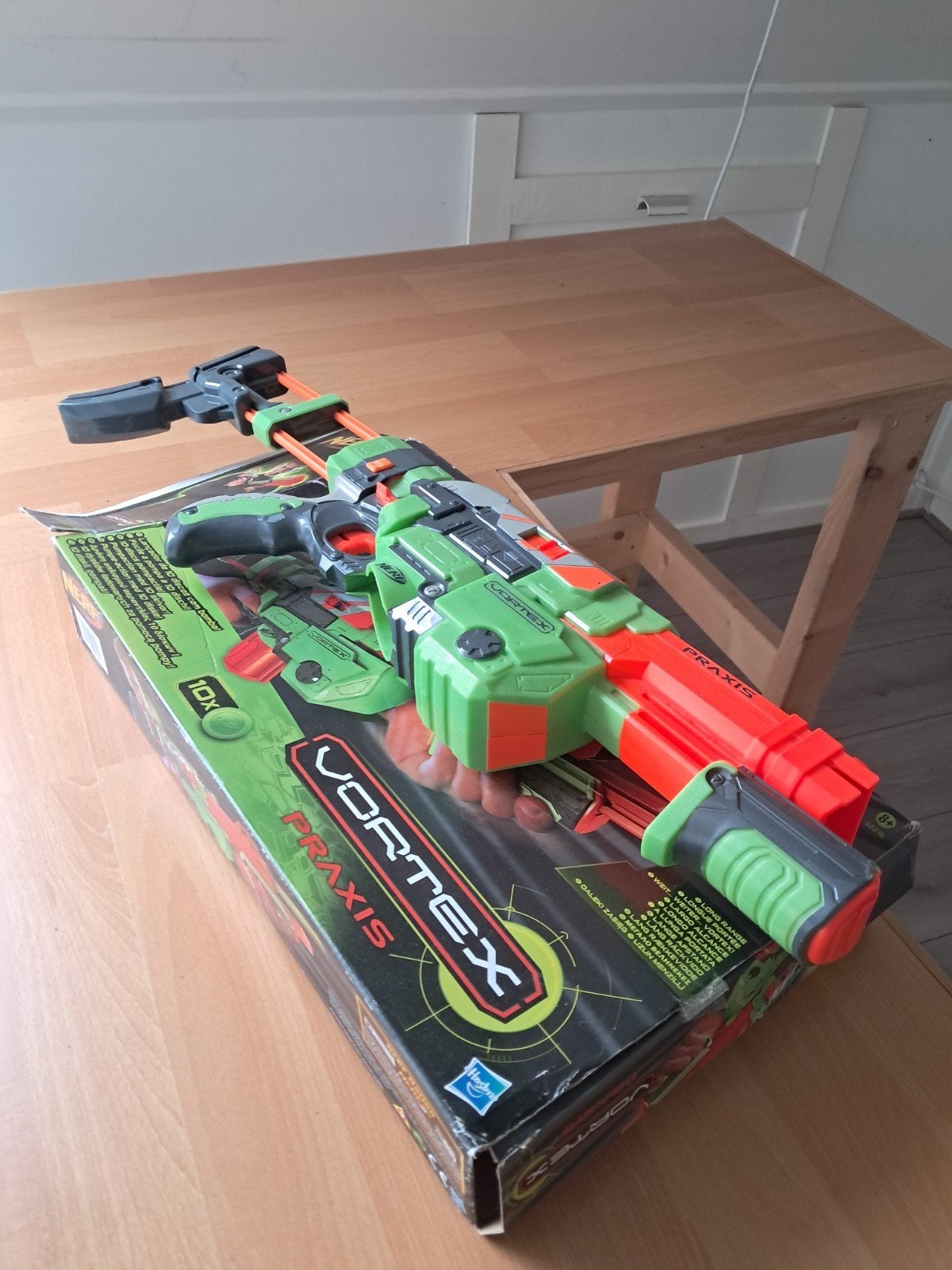 Nerf Vortex Praxis Blaster met 10 schijven, Ophalen, Zo goed als nieuw, Jongen of Meisje