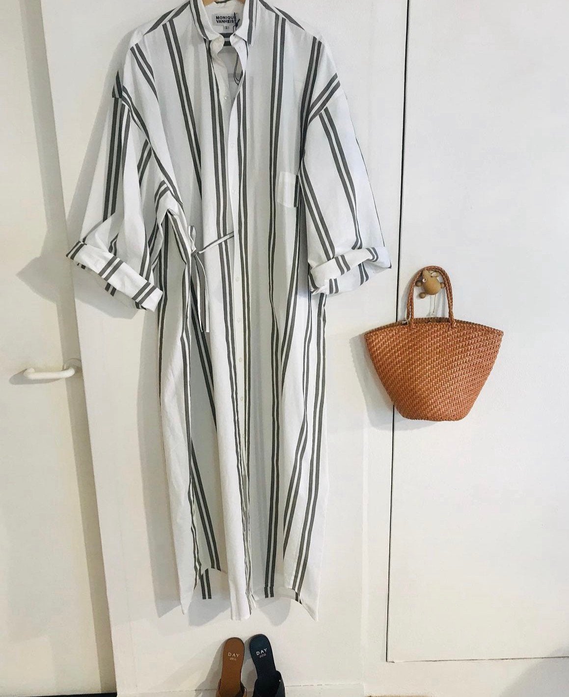 Monique van Heist super gave maxi jurk S/M streep katoen, Kleding | Dames, Jurken, Zo goed als nieuw, Maat 38/40 (M), Overige kleuren