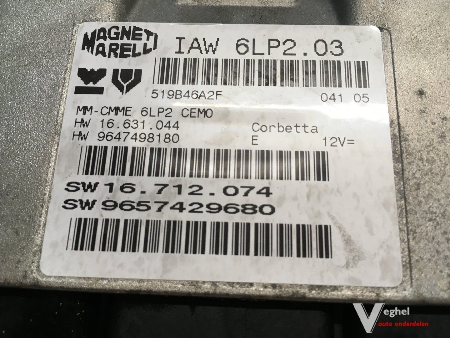 Peugeot 206 Sw 1.4 16v 2005 2500054  ECU Set, Gebruikt, -, -, Ophalen of Verzenden