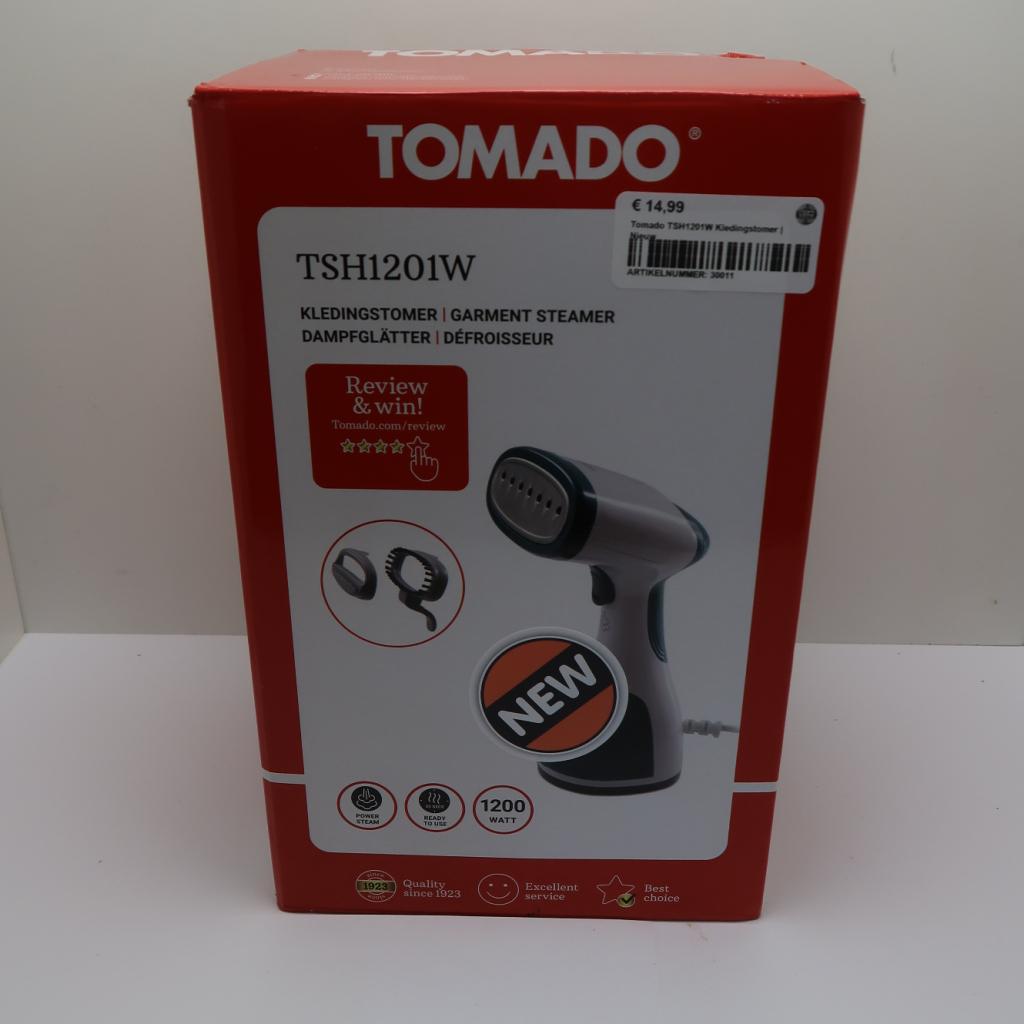 Tomado TSH1201W Kledingstomer | Nieuw in Doos, Witgoed en Apparatuur, Strijkijzers en Strijkplanken, Niet ingevuld, Nieuw, Niet ingevuld