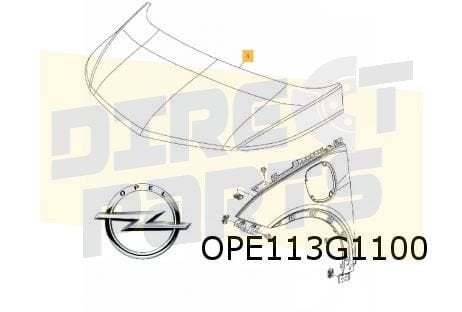 Opel Ampera-e motorkap (te spuiten) Origineel! 42549077