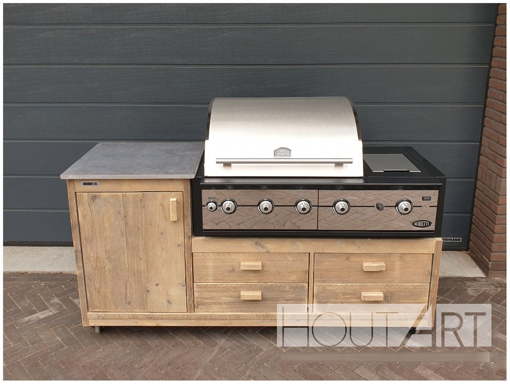 Luxe Buitenkeuken enkel voor Boretti Ibrido & Ligorio top, Vrijstaand, Info@hout-art.nl, Nieuw, Borretti