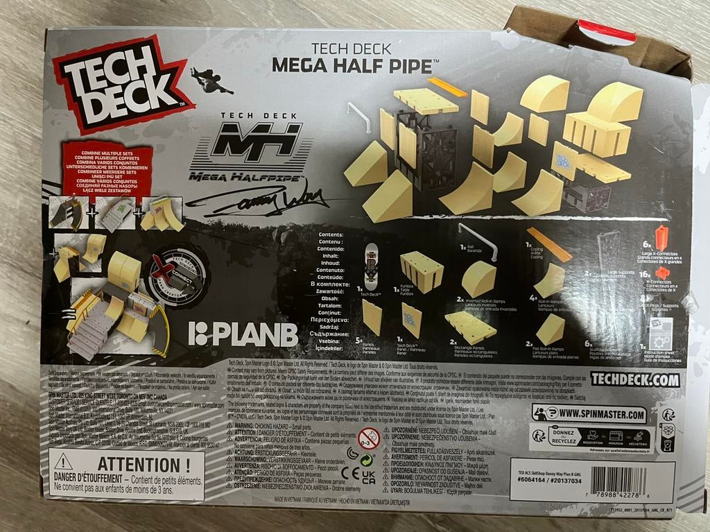 Tech deck mega half pipe fingerboard set, Ophalen, Zo goed als nieuw