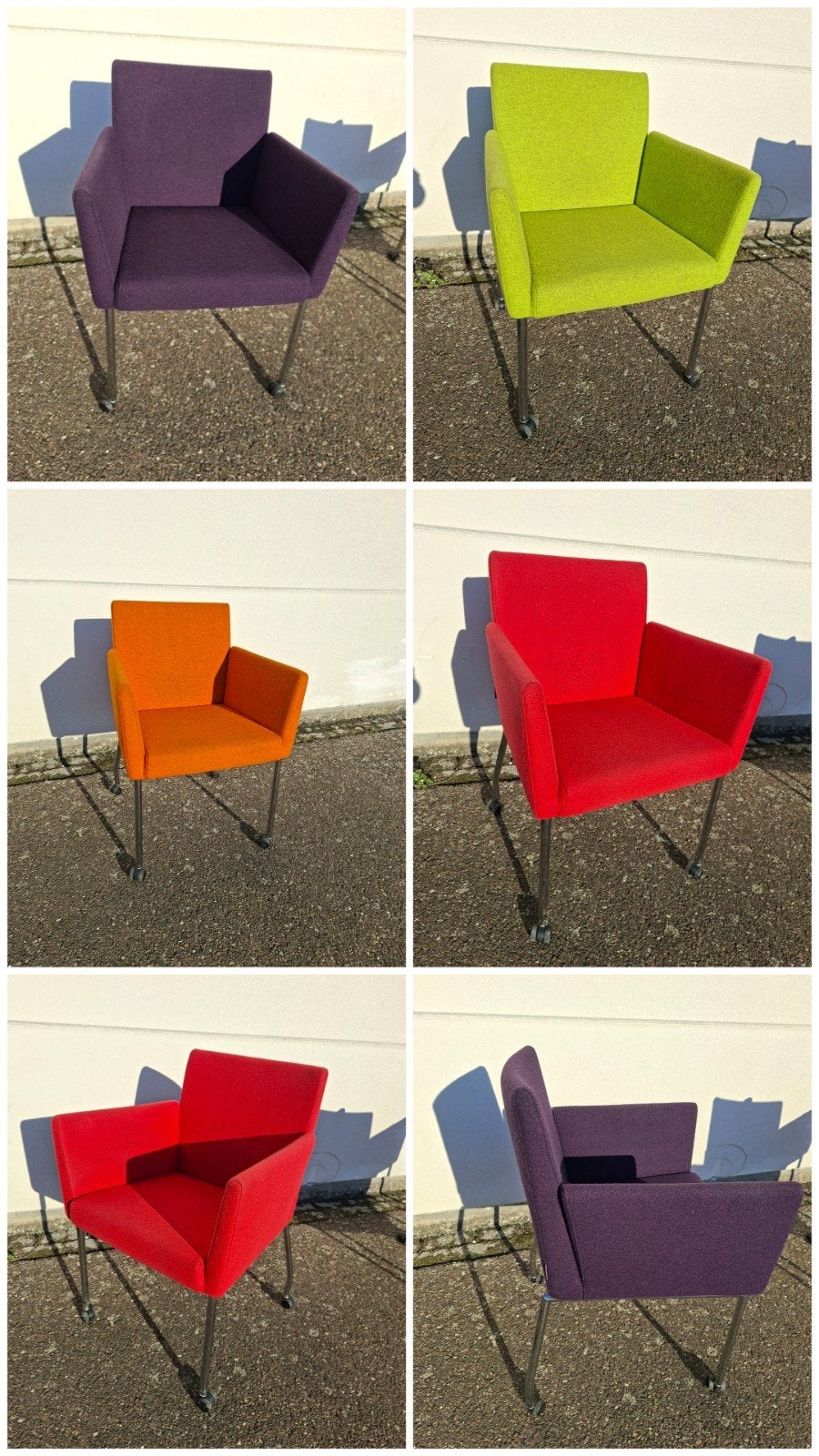 Artifort Paco, 6 eettafelstoelen (diverse kleuren), Ophalen, Overige kleuren, Stof, Vijf, Zes of meer stoelen