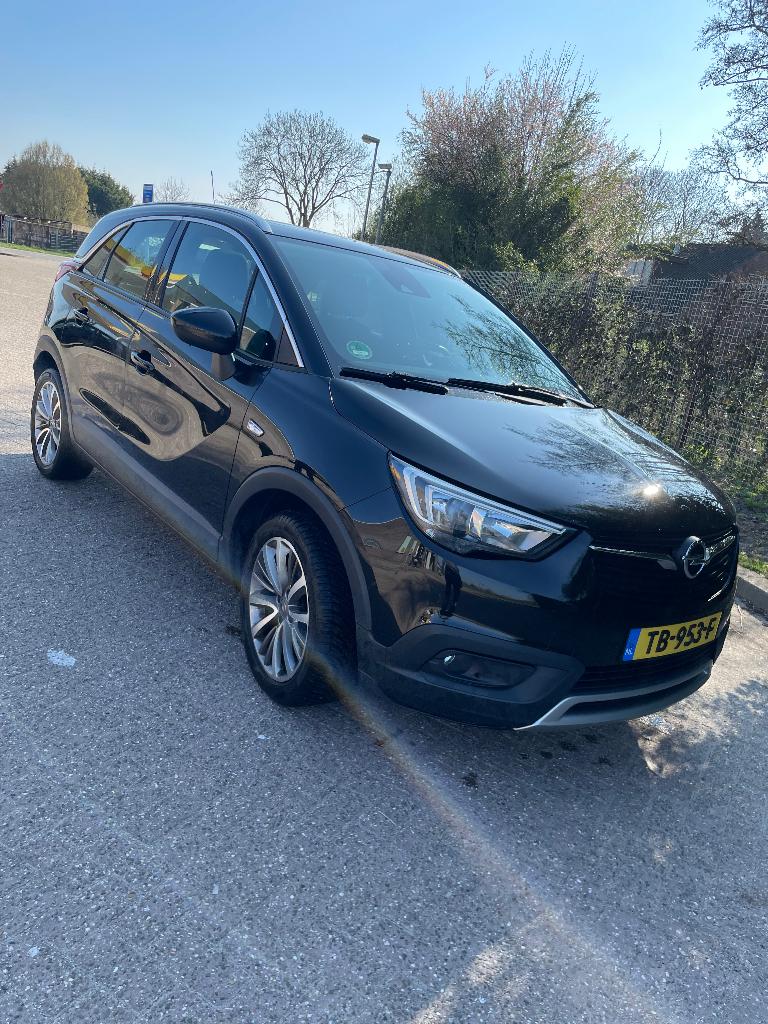 Opel Crossland X 1.2 Turbo110pk Start/stop 2018/Zwart/zondak, Auto's, Voorwielaandrijving, 840 kg, 1199 cc, Leder en Stof