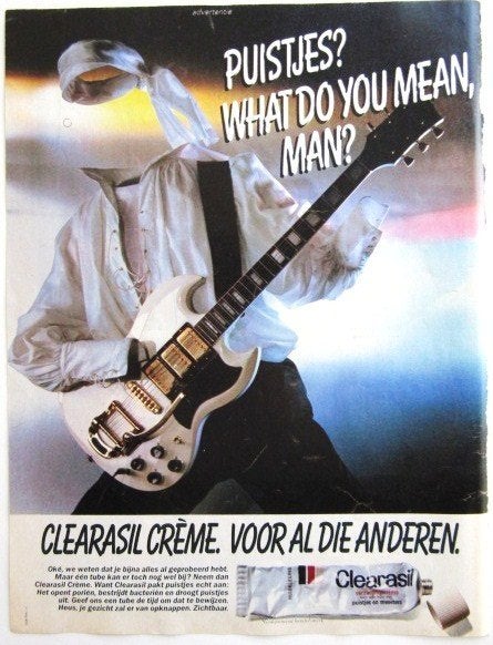 3 vintage adertenties reclames van Clearasil 1980, Verzamelen, Ophalen of Verzenden, Gebruikt, Overige typen