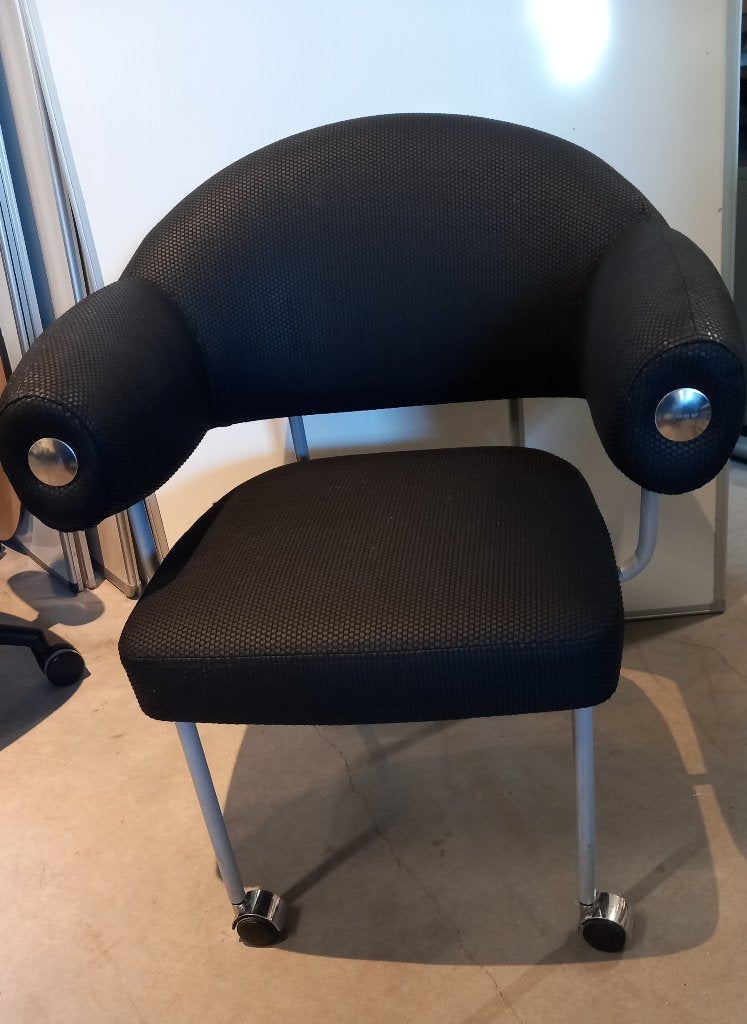 Inno verrijdbare conferentie stoel., Huis en Inrichting, Stoelen, Ophalen, Gebruikt, -, Zwart