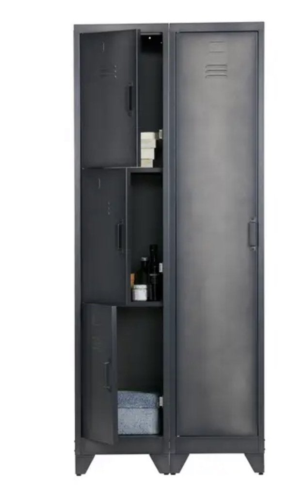 8 Lockerkasten 1 + 3-Deurs Zwart Mat, Huis en Inrichting, Ophalen, Zo goed als nieuw, Industrieel