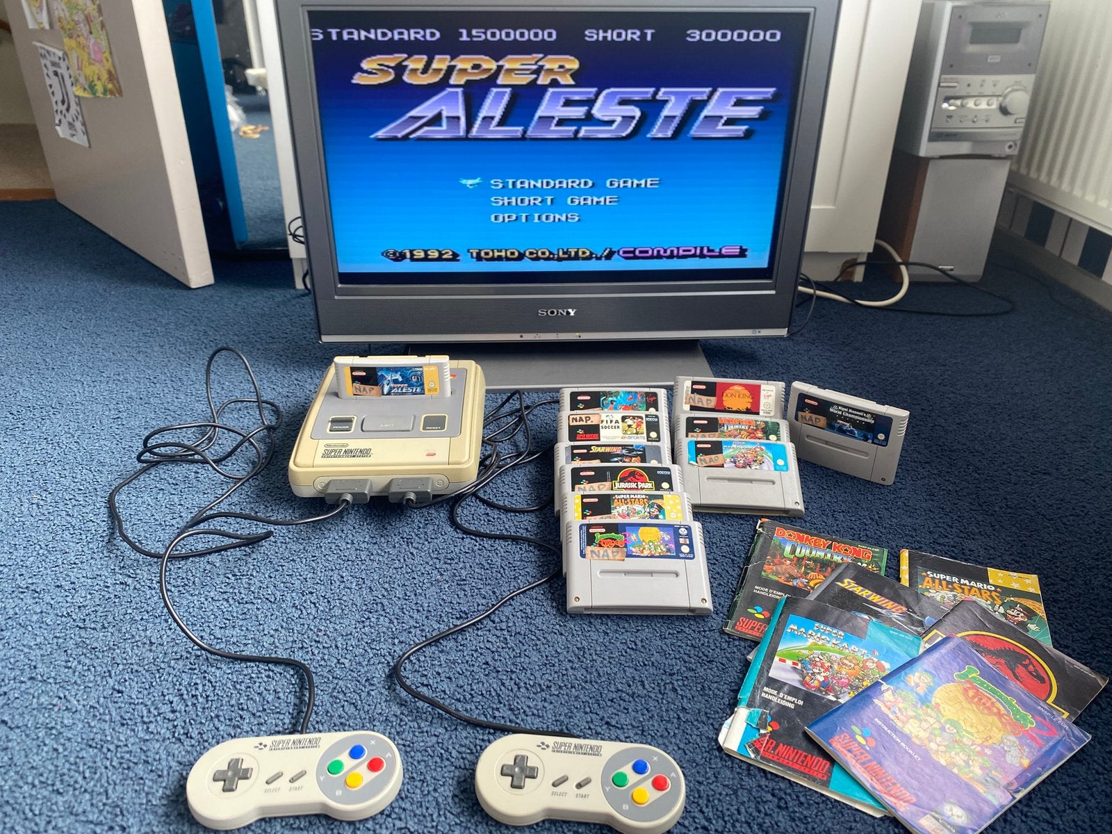 Nintendo super, Spelcomputers en Games, Ophalen of Verzenden, Gebruikt, Met 2 controllers, Met Super GameBoy adapter