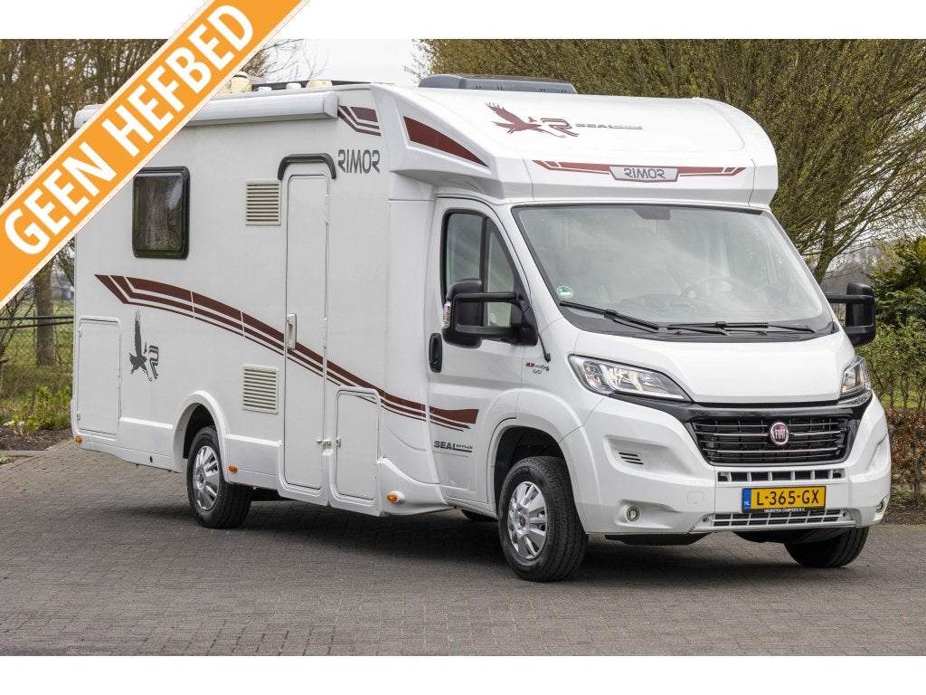 Rimor Seal 69 Queensbed zonder hefbed, Ringverwarming, Fiat, Luifel, Koelkast