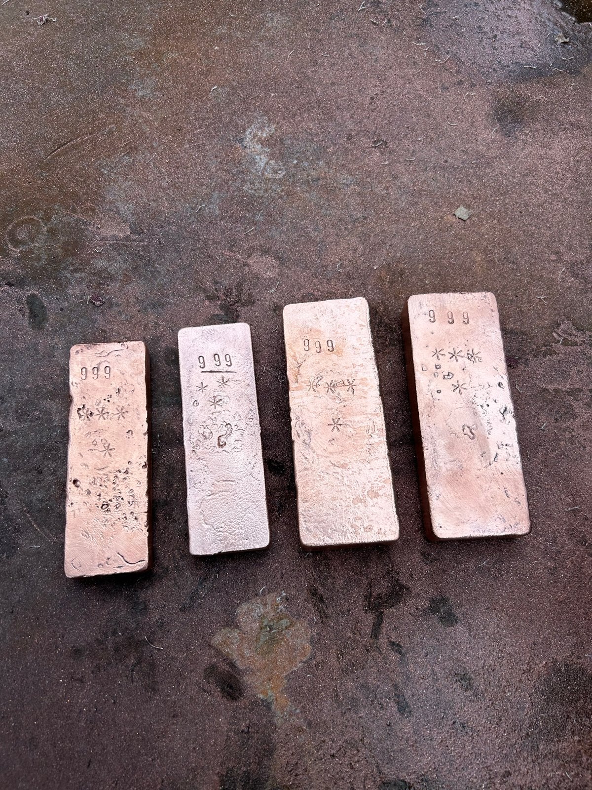 Koper baren van 1 en 2 kilo - Puur Koper 999, Ophalen, Koper