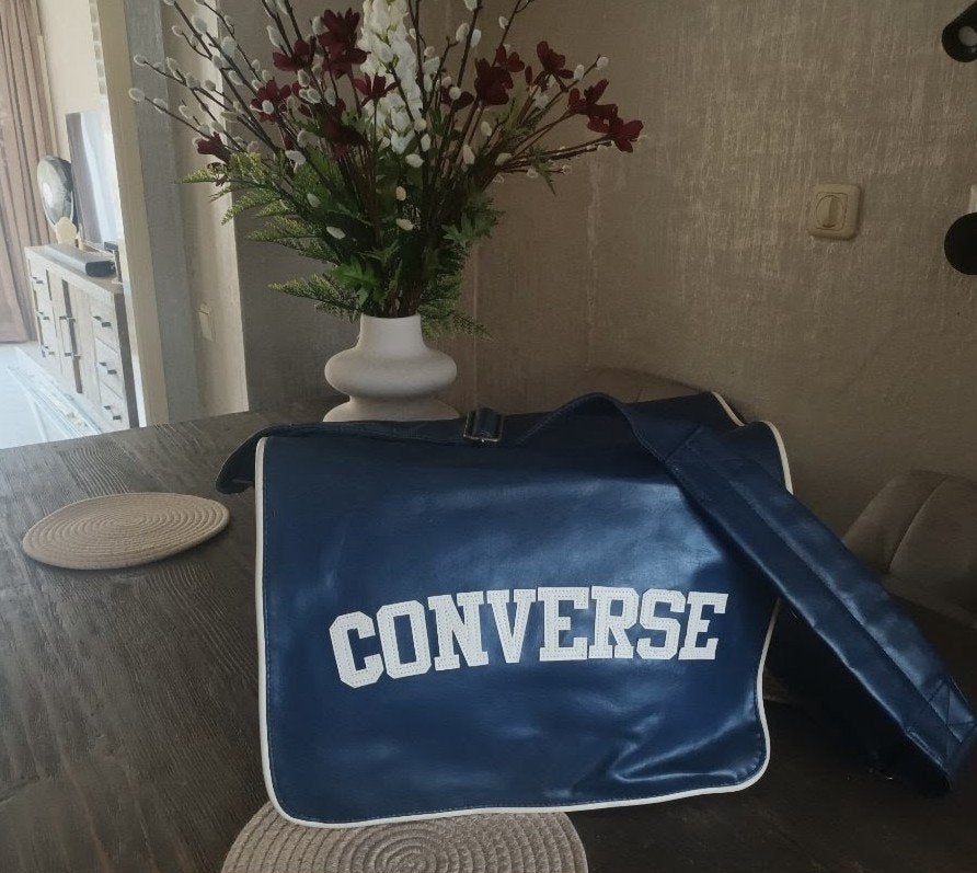 Converse schoudertas / laptoptas - Donkerblauw, Ophalen of Verzenden, Nieuw, Blauw