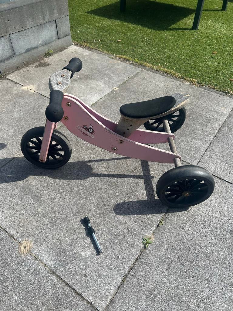Roze houten loopfiets voor kinderen, Ophalen, Gebruikt, Loopfiets