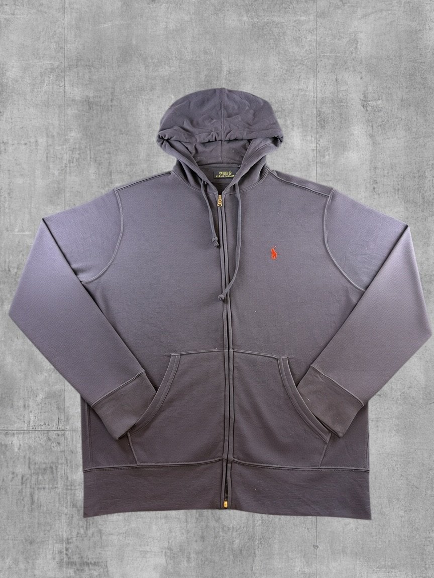 Polo Ralph Lauren hoodie met rits blauw heren maat L katoen, Kleding | Heren, Verzenden, Zo goed als nieuw, Maat 52/54 (L), Blauw