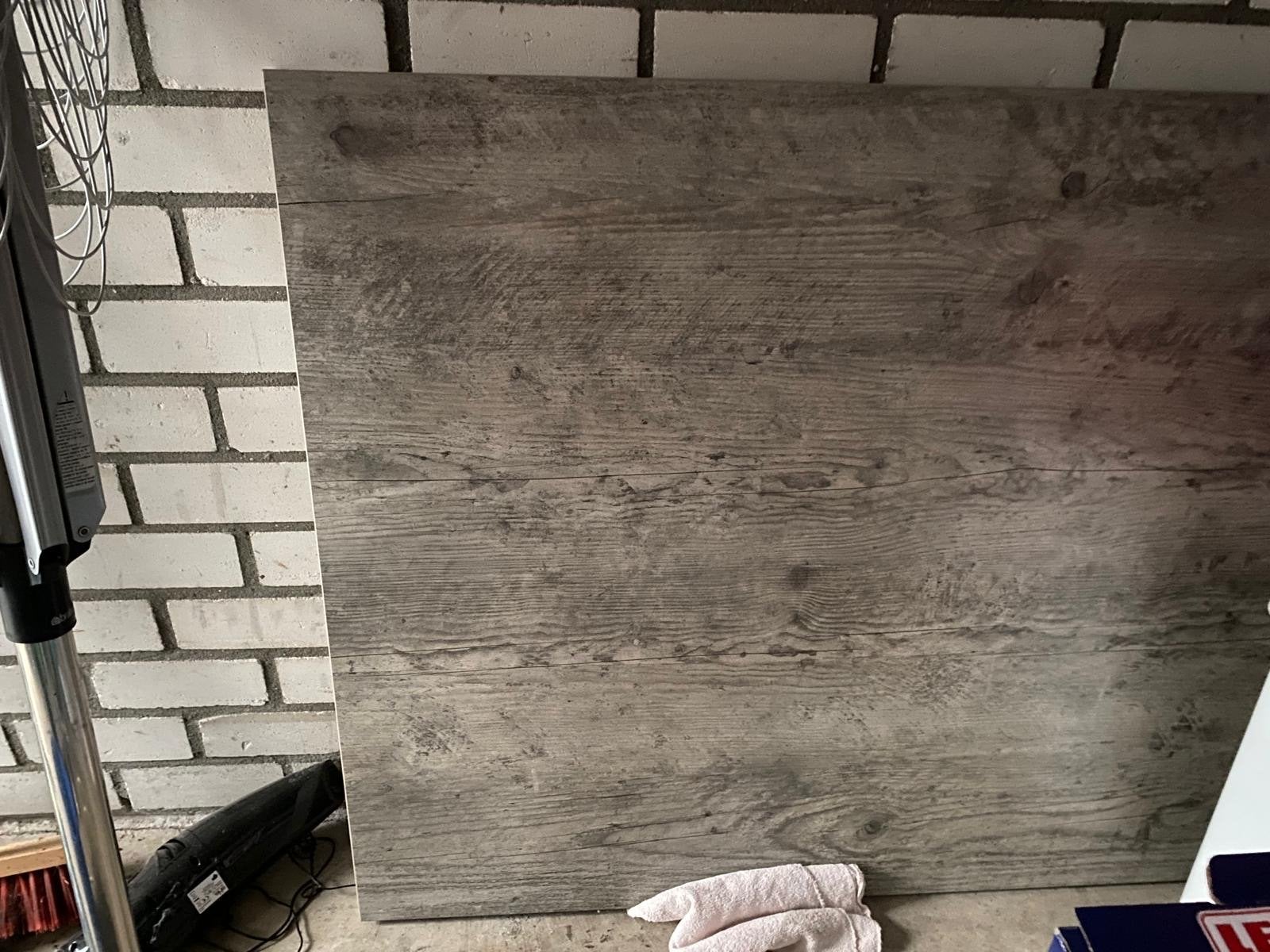 Robuust Tafelblad 220x100x5 cm - Houtlook, Ophalen, Gebruikt, 100 tot 150 cm, 200 cm of meer