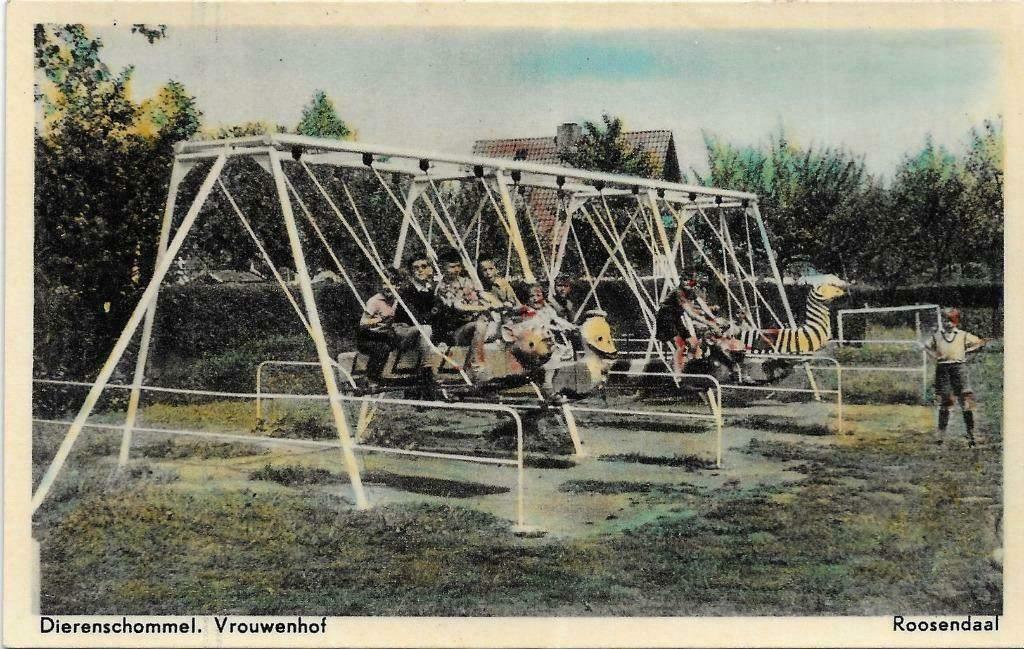 AK Roosendaal - Kinderspeeltuin Vrouwenhof, Dierenschommel, Verzenden, 1940 tot 1960, Ongelopen, Noord-Brabant