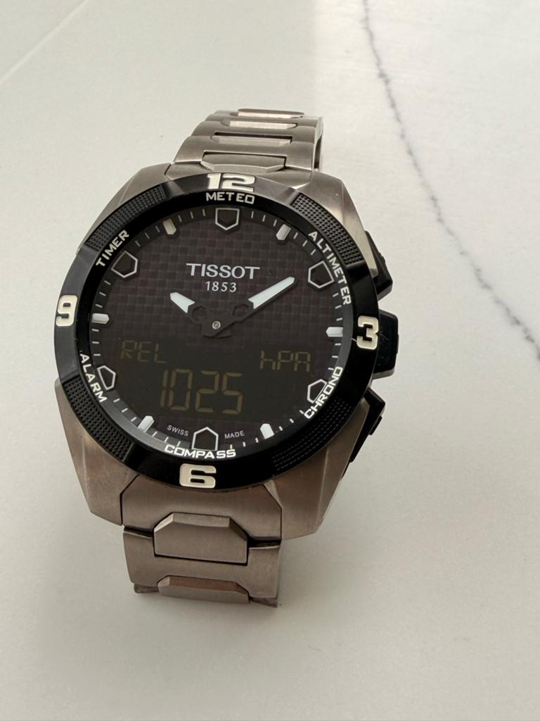 Tissot T-Touch Expert Solar Titanium Heren Horloge, Ophalen, Zo goed als nieuw, Hoogte, Waterdicht